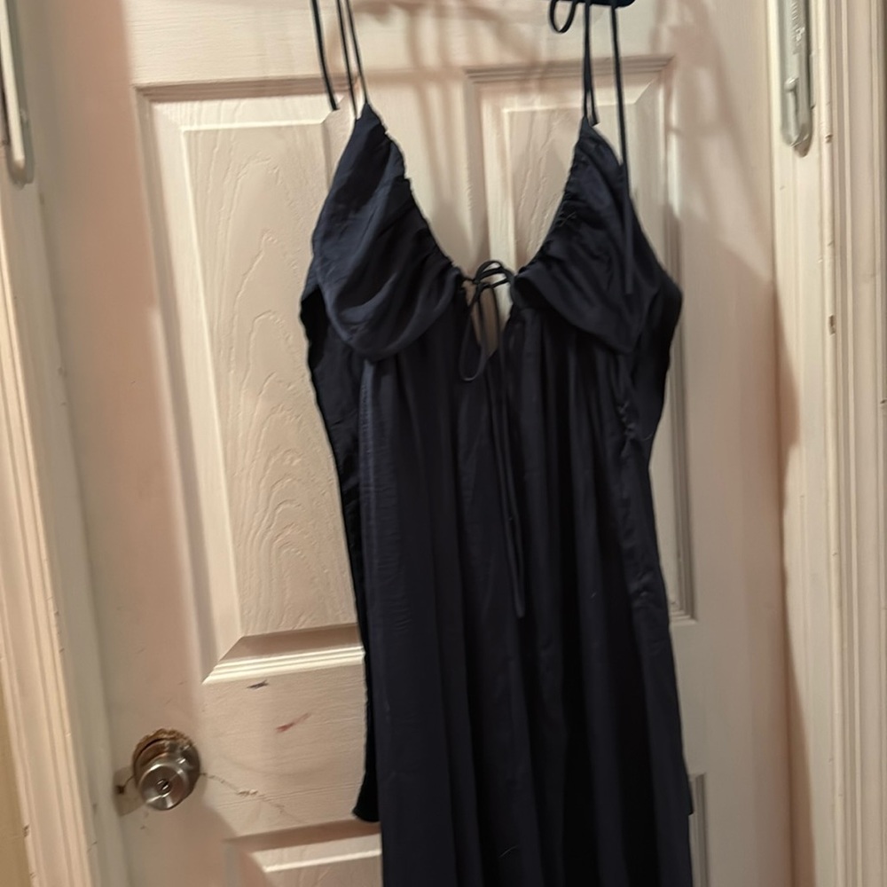 Lulus navy backless maxi dress